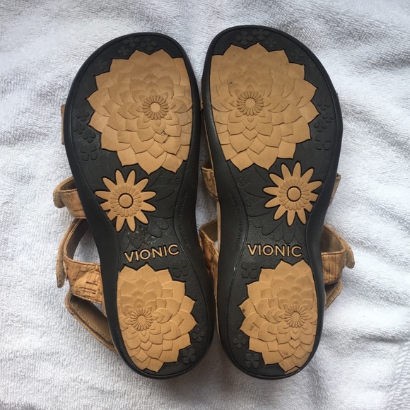 Vionic size 8 cork sandals Amber 44 - Picture 2 of 8